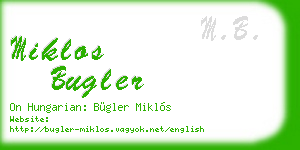 miklos bugler business card